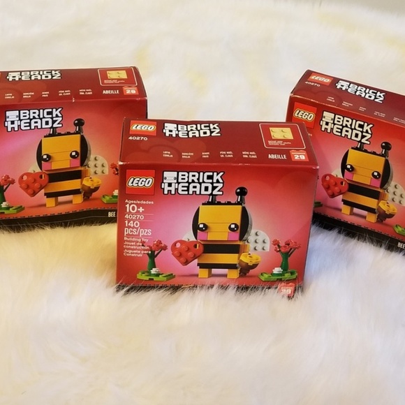Lego Other - Lego Brick Headz 3 Sets Bee Valentines New Sealed